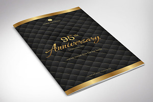 Gold Black Anniversary Program Word