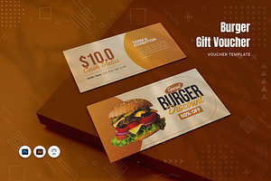 Burger Gift Voucher, a Print Template by Fannan Studio