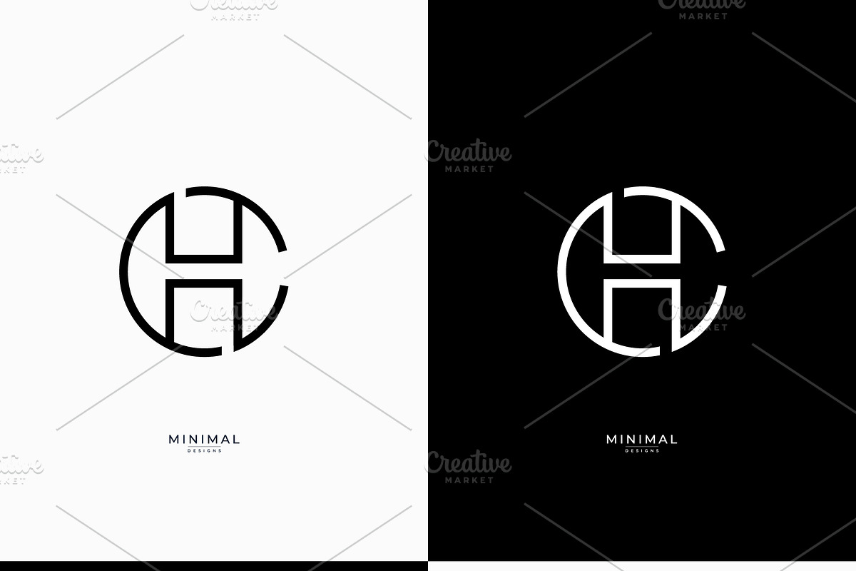 Monogram icon logo CH or HC, a Branding & Logo Template by idesign_4u