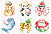 Kawaii Summer Animals Clipart, an Illustration by Sublimation Artist (Thumbnail 3 of 6)