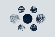 Vector grunge round textures set., a Texture Graphic by PoPaShop (Thumbnail 4 of 6)