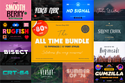All Time Bundle | Unique Fonts, a Sans Serif Font by Darumo Shop (Thumbnail 1 of 38)
