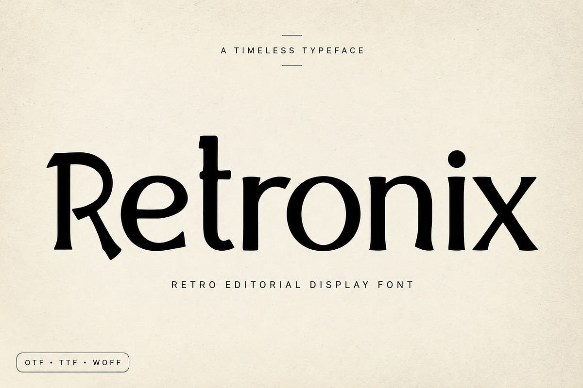 Retronix - Retro Display Font, a Serif Font by Wow Magic (Photo 1 of 5)