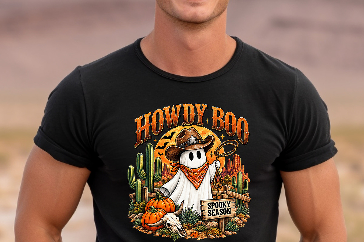 Howdy Boo Cowboy Ghost Wild West PNG, an Object Graphic by Star Graphic Design (Photo 4 of 10)