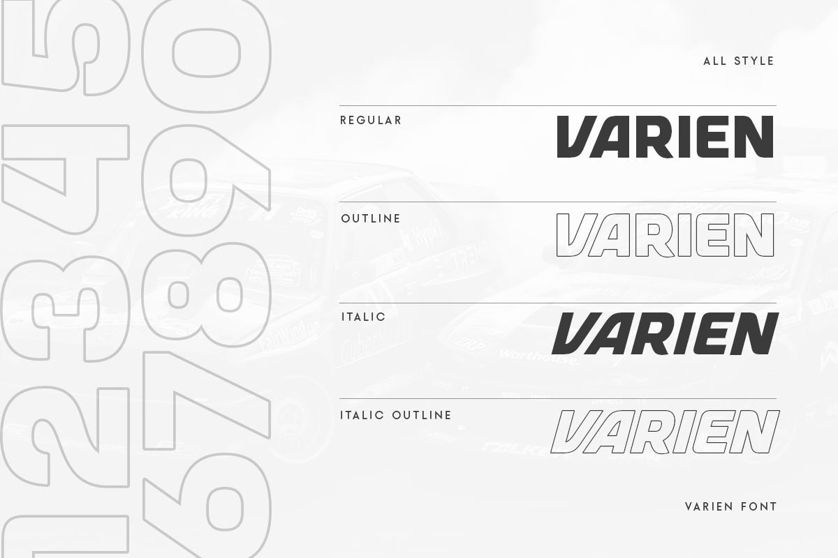 VARIEN - Modern Strong Display Font, a Sans Serif Font by Hamz Studio (Photo 4 of 16)