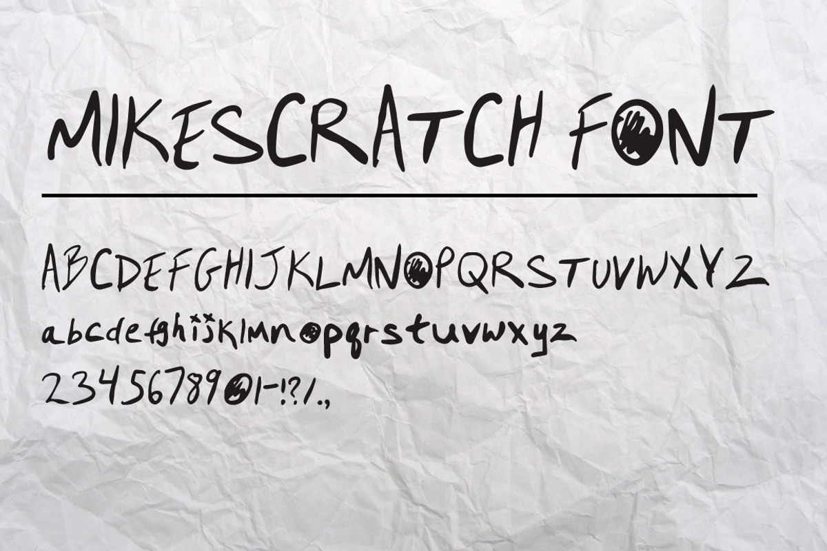 MikeScratch font preview 2