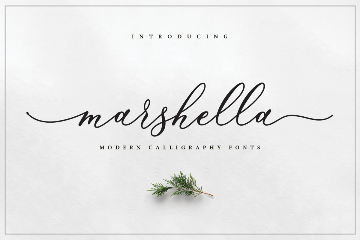 Marshella | Wedding Calligraphy Font, a Script Font by sizimon (Photo 1 of 9)