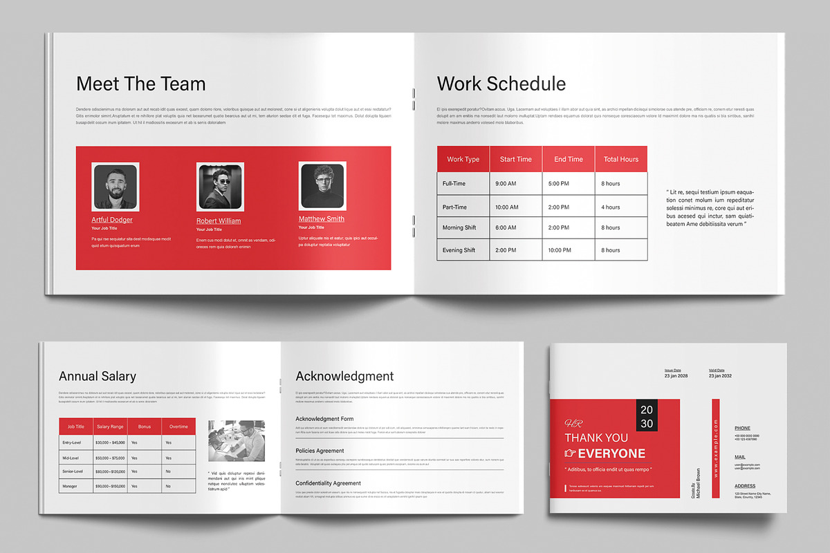 HR Employee Handbook Template, a Brochure Template by MightyDesign (Photo 6 of 9)