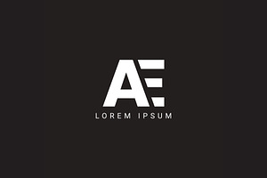 AE Letter Logo, a Branding & Logo Template by Walldecorated