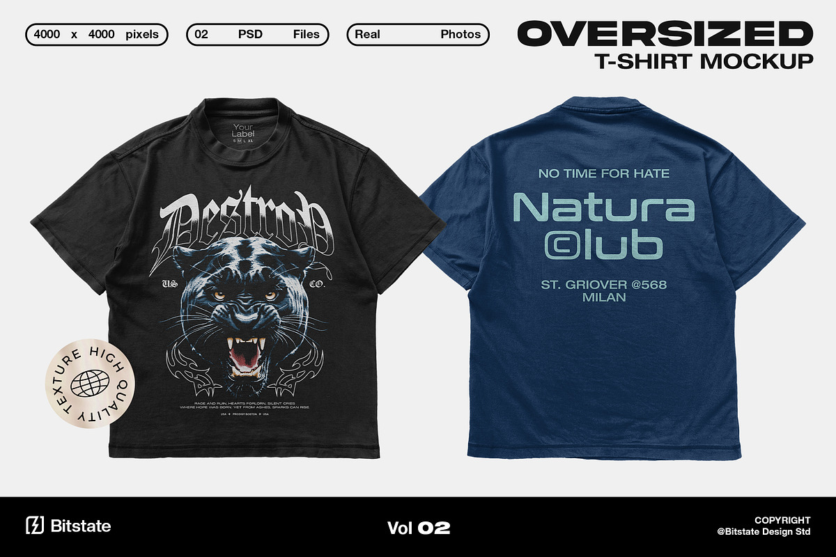 Oversized T-Shirt Mockup, a Shirt Mockup by Bitstate Design (Photo 1 of 4)