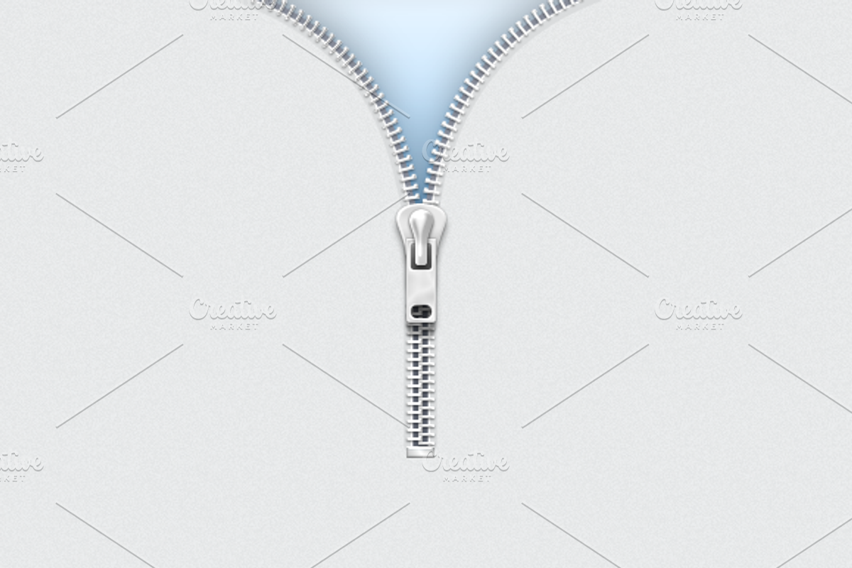 Vector Zipper, an Object Graphic by DesignLots