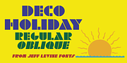 Deco Holiday JNL, a Font by Jeff Levine Fonts (Thumbnail 1 of 5)
