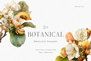 Watercolor Botanical Clipart, a Decorative Illustration by ThaismotaCreativeCo (Thumbnail 3 of 11)