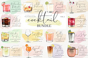 Watercolor Cocktail Drinks Bundle, a Food Illustration by Maria B. Paints (Thumbnail 3 of 5)