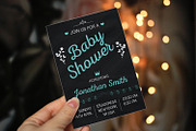 Chalkboard Baby Shower Invitation, an Invitation Template by SmmrDesign (Thumbnail 2 of 3)