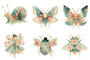 Spring Insects Garden Clipart, an Illustration by CreationArt (Thumbnail 4 of 6)