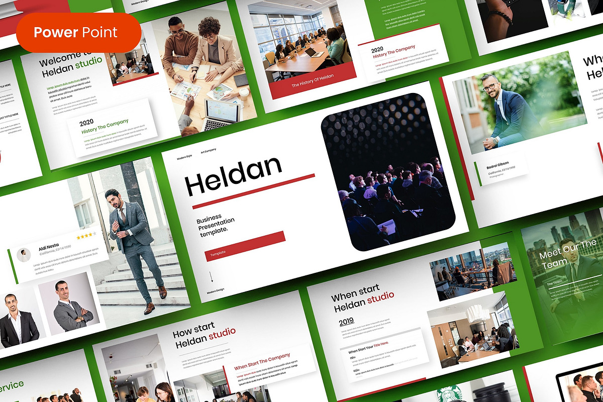 Heldan  – Business PowerPoint Templa, a Presentation Template by Dens Creative Studio (Photo 1 of 6)