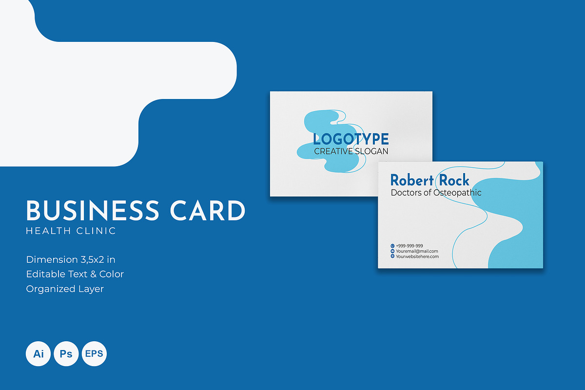 Health Clinic - Business Card, a Design Template by VUNIRA (Photo 1 of 2)