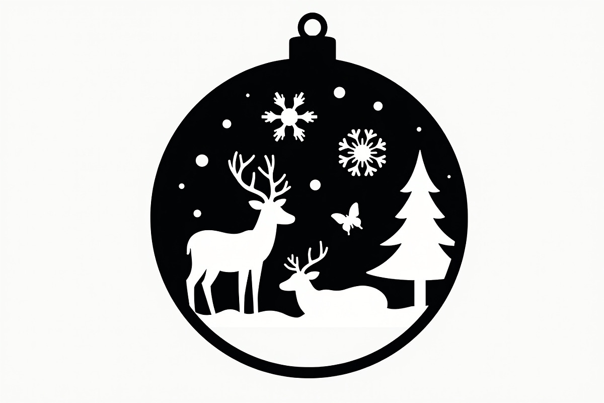 Christmas Laser Cut Ornament Bundle, a Graphic by Designer_Momina (Photo 12 of 14)