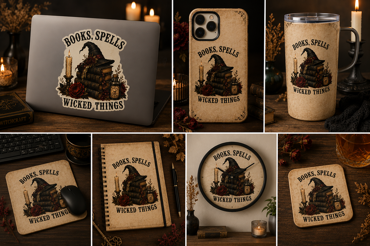 Dark Academia Halloween Png Bundle, an Object Graphic by Daisy Design (Photo 13 of 21)