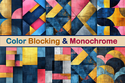 Color Blocking & Monochrom, a Pattern Graphic by Printable Treasure (Thumbnail 1 of 3)