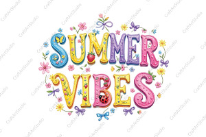Brushstroke Summer Png Summer Vibes, an Illustration by CraftArtStudio