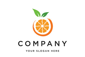 Orange fruit juice logo design., a Branding & Logo Template by LOGOCREATIVE