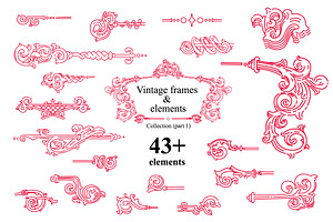 Vintage frames and elements