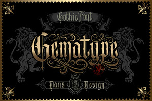 Gematype Blackletter + Ornament font