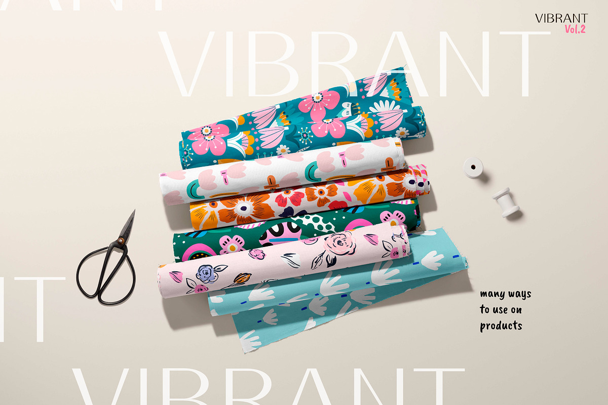 Vibrant huge patterns pack vol.2, a Pattern Graphic by solmariart