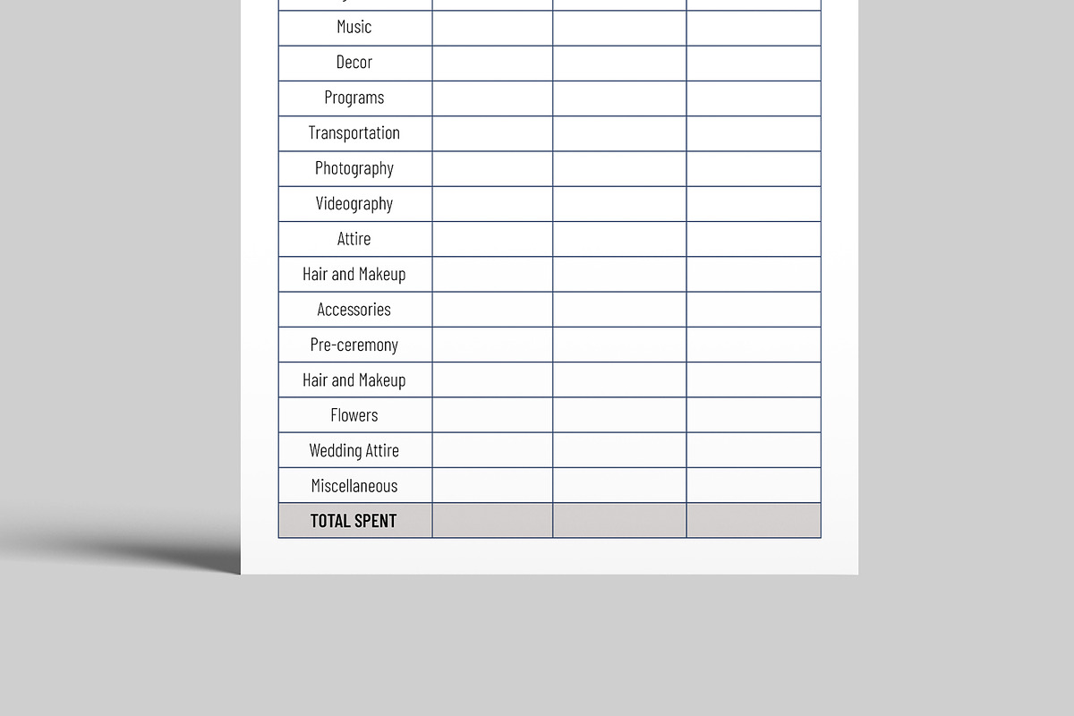 Wedding Budget Template, a Stationery Template by MightyDesign (Photo 3 of 8)