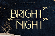 Bright Night Xmas Holiday Display, a Font by Cloverons (Thumbnail 1 of 13)