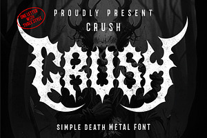 CRUSH Simple Metal Font