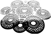 Black Floral Mandala Vector Bundle, a Decorative Illustration by Designer_Momina (Thumbnail 7 of 21)