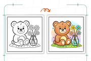 Cozy Bear Coloring Book, an Animal Illustration by Ink Gallery (Thumbnail 4 of 9)