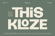 Thiskloze - Bold Sans Serif Font, a Sans Serif Font by Flawless And Co (Thumbnail 1 of 10)