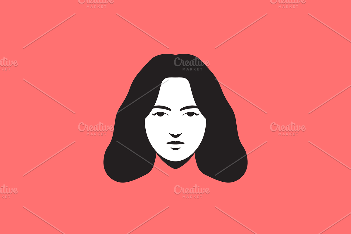 woman head portrait beauty logo, a Branding & Logo Template by devastd
