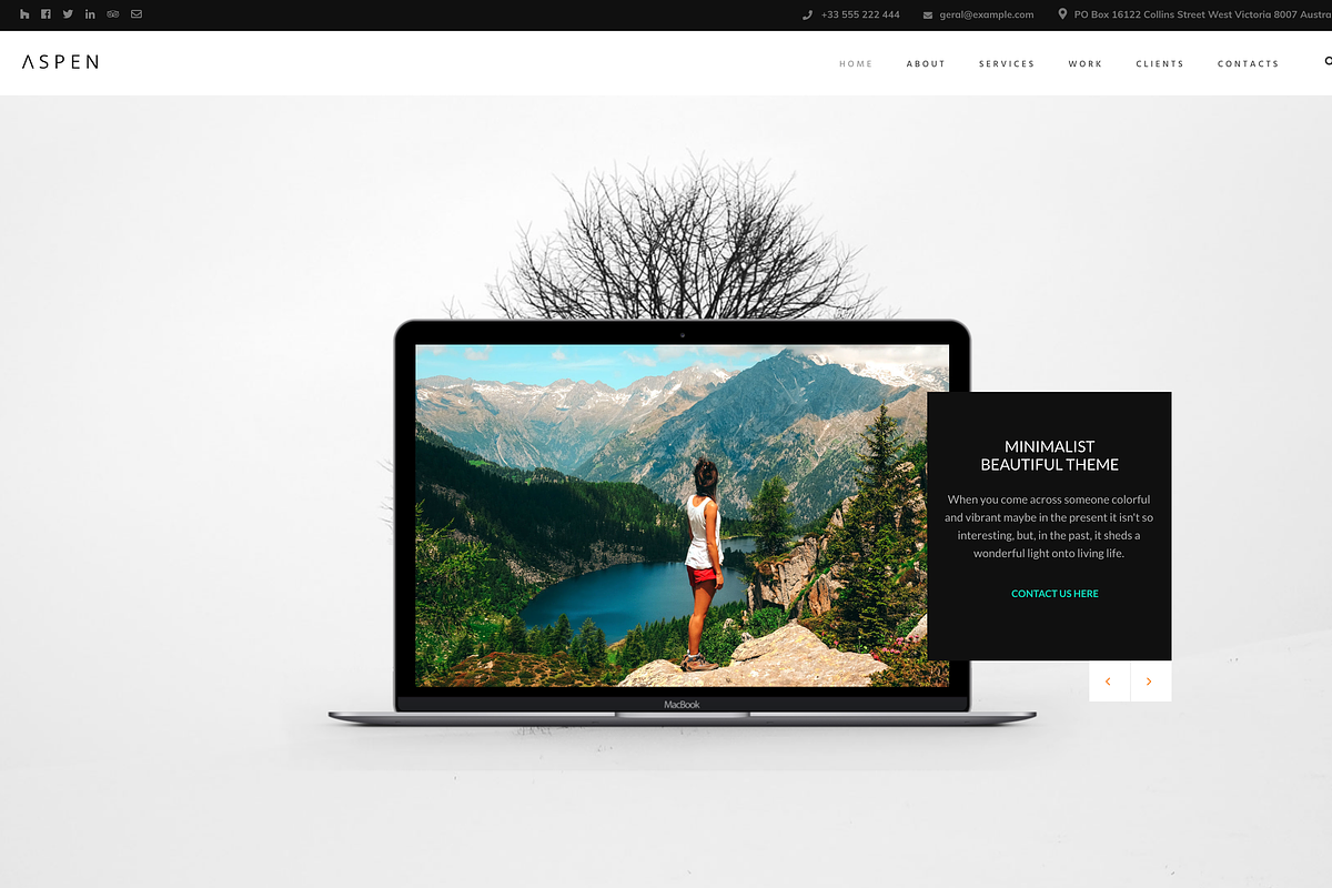 Aspen - Minimalist WordPress Theme, a WordPress Template by treethemes (Photo 13 of 13)