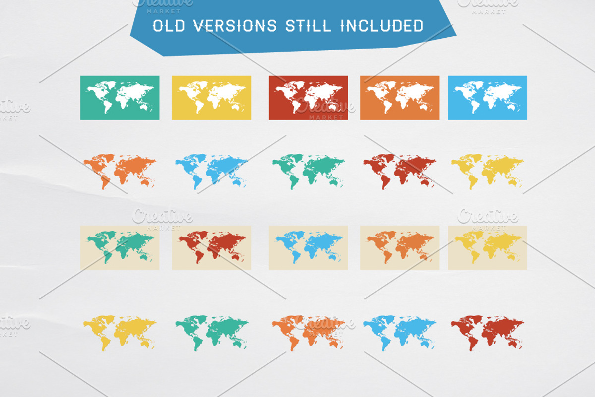 World Map - flat vector, an Illustration by Design Shop (Photo 5 of 5)