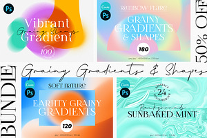 Grainy Gradients & Shapes BUNDLE