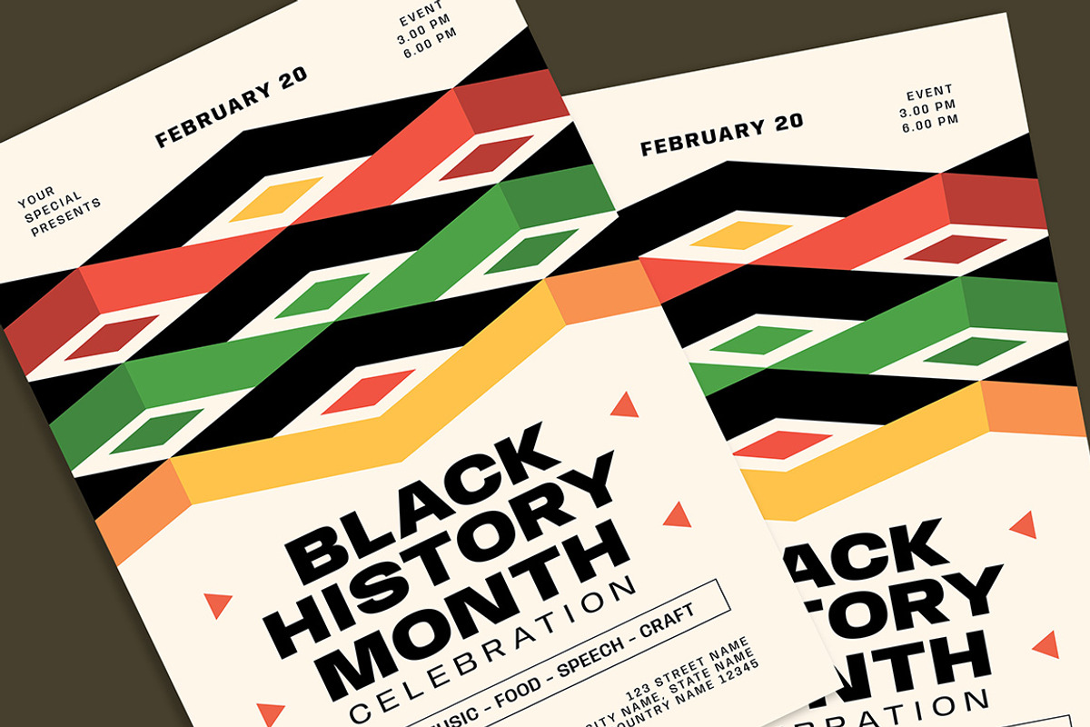 Black History Month Flyer, a Flyer Template by Gumico Studio. (Photo 2 of 3)