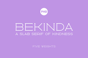 Bekinda, a Slab Serif Font by PHD Studios