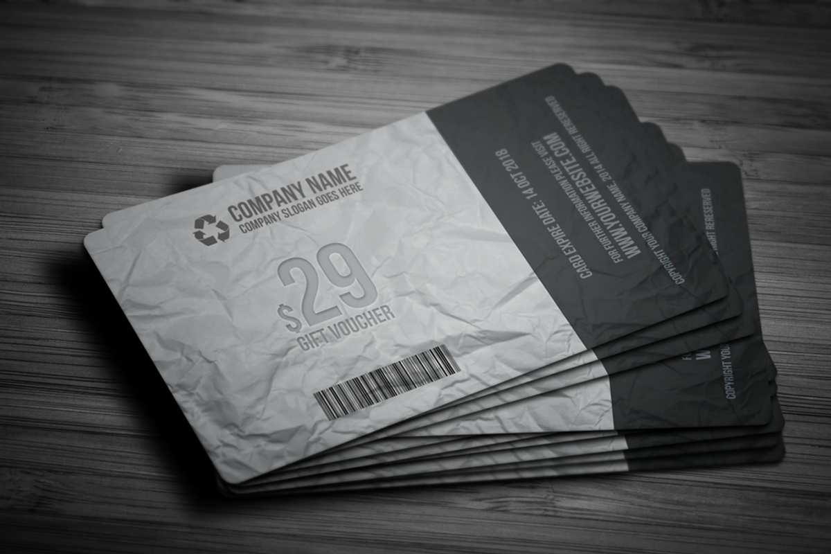 Gift Voucher Card Template, a Card Template by Creative Shop (Photo 2 of 4)