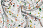 Happy Easter Watercolor Easter Bunny, an Animal Illustration by AlineArtStore (Thumbnail 7 of 11)
