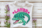 Later Gator Cute Alligator PNG, a Seasonal Illustration by Sublimation Artist (Thumbnail 3 of 9)