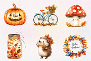 Adorable Hello Autumn Clipart, an Illustration by CreationArt (Thumbnail 2 of 9)