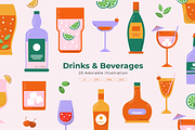 Drinks and Beverages Illustration, a Food Illustration by Surotype (Thumbnail 1 of 4)