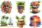HAWAII Clipart Bundle, an Illustration by Designking (Thumbnail 3 of 5)