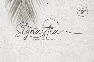 Signastia Monoline Signature Font