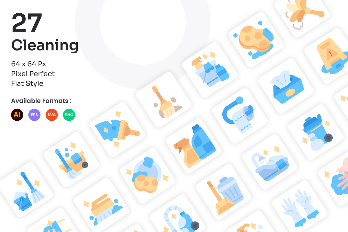 Cleaning Icons Set - Flat, an Icon by Kmg Design (Photo 1 of 2)